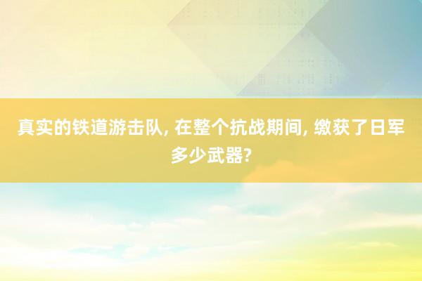 真实的铁道游击队, 在整个抗战期间, 缴获了日军多少武器?