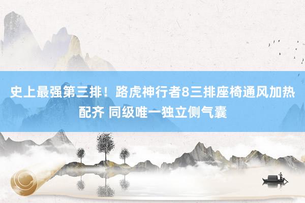 史上最强第三排！路虎神行者8三排座椅通风加热配齐 同级唯一独立侧气囊