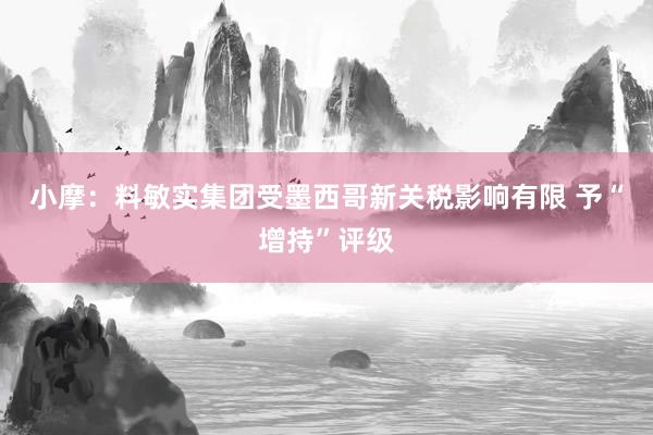 小摩：料敏实集团受墨西哥新关税影响有限 予“增持”评级