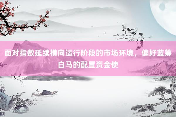 面对指数延续横向运行阶段的市场环境，偏好蓝筹白马的配置资金使