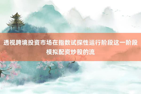 透视跨境投资市场在指数试探性运行阶段这一阶段模拟配资炒股的流