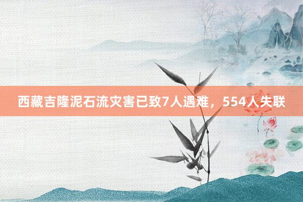 西藏吉隆泥石流灾害已致7人遇难，554人失联