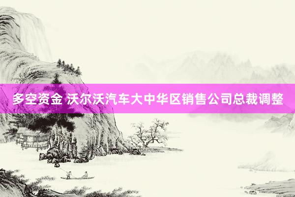 多空资金 沃尔沃汽车大中华区销售公司总裁调整