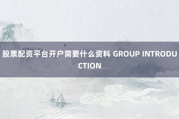 股票配资平台开户需要什么资料 GROUP INTRODUCTION