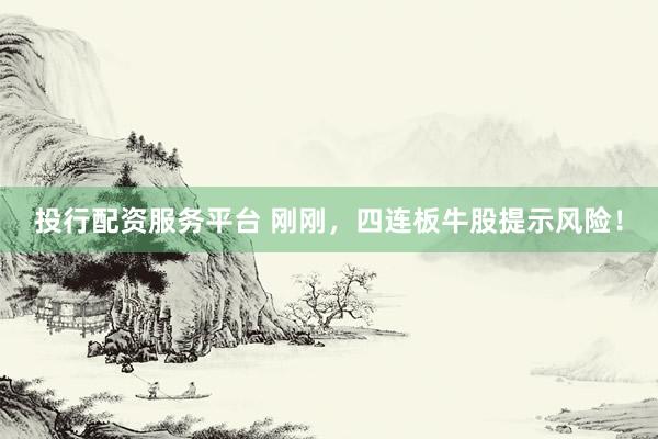 投行配资服务平台 刚刚，四连板牛股提示风险！