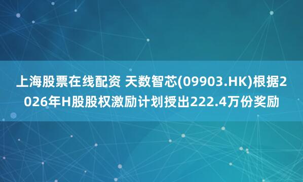 上海股票在线配资 天数智芯(09903.HK)根据2026年H股股权激励计划授出222.4万份奖励